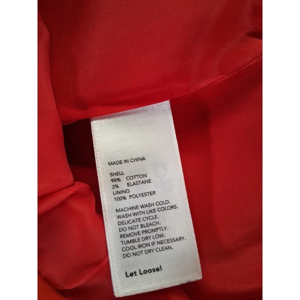 Kate Spade Saturday Red High Rise Pencil Straight Skirt Business Casual‎ Size 4